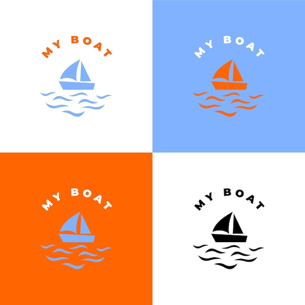 Boat logo, suitable for fishermen, travel, and others.