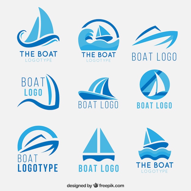 Vector boat logos