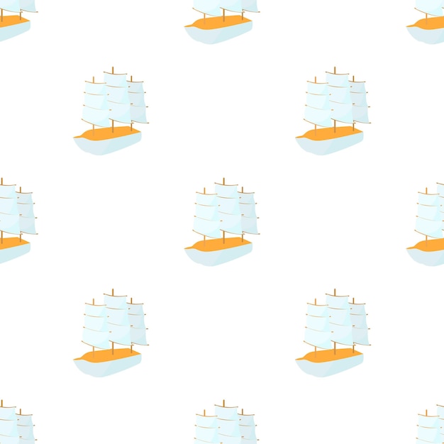 Vector boat pattern seamless background texture repeat wallpaper geometric vector