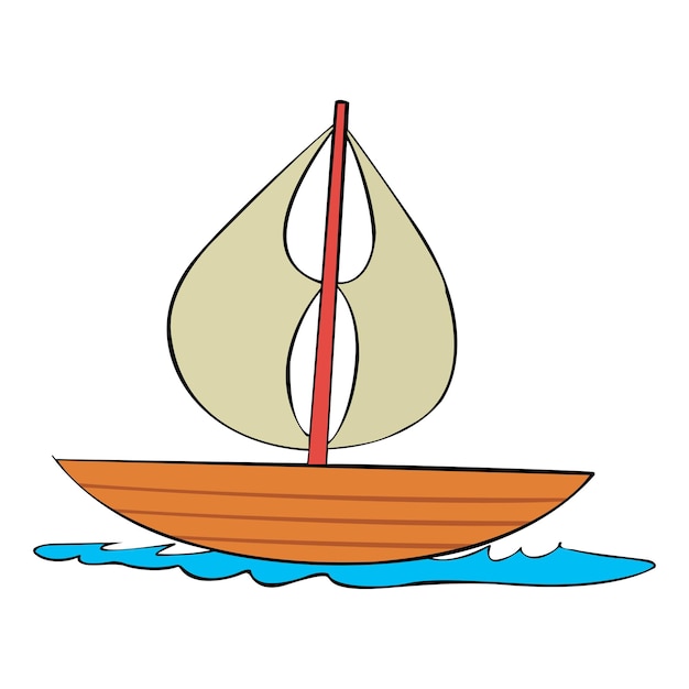 A boat sailing in the sea water