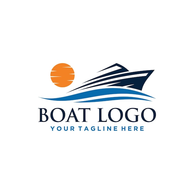 Boat And Sea Logo Sign