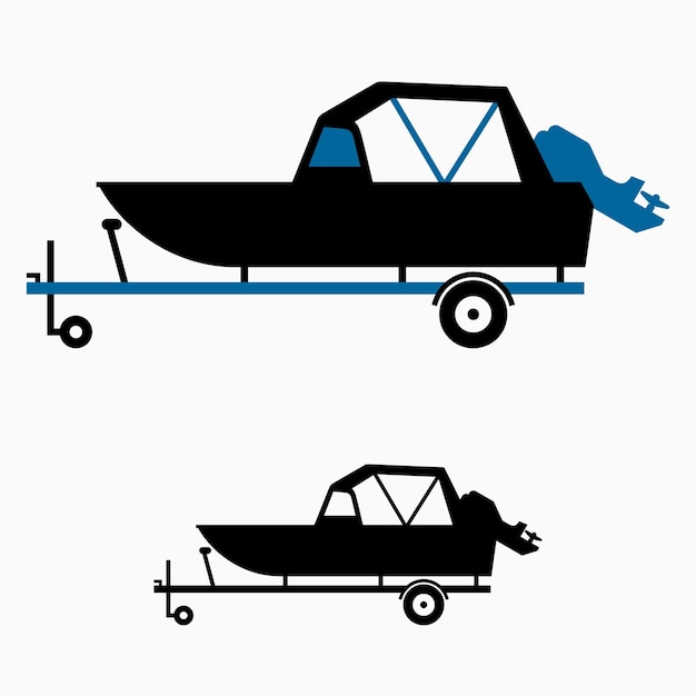 Boat on a trailer