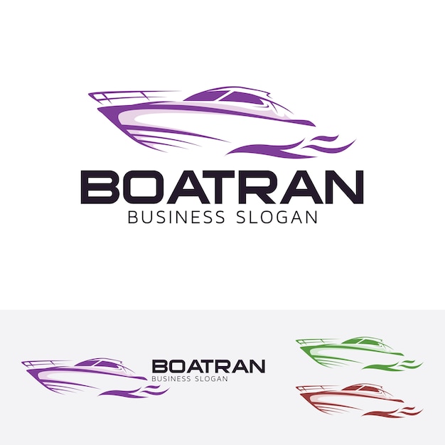 Vector boat trans, logo template