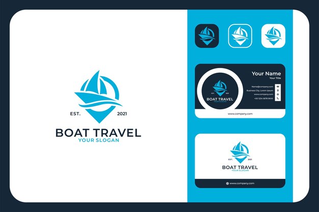 ピンロゴデザインと名刺でボート旅行