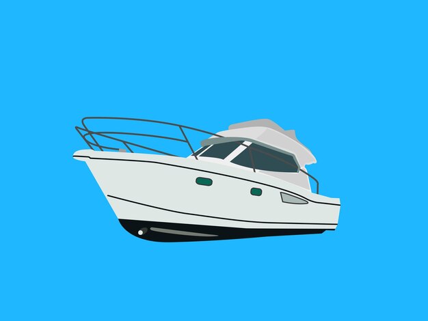 Vector boat yacht boat luxury sea transport