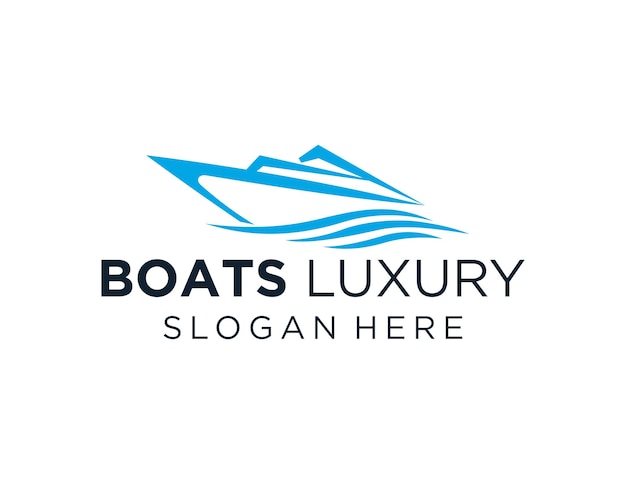 Boats Logo Design is gemaakt met behulp van de Corel Draw 2018-applicatie met een witte achtergrond