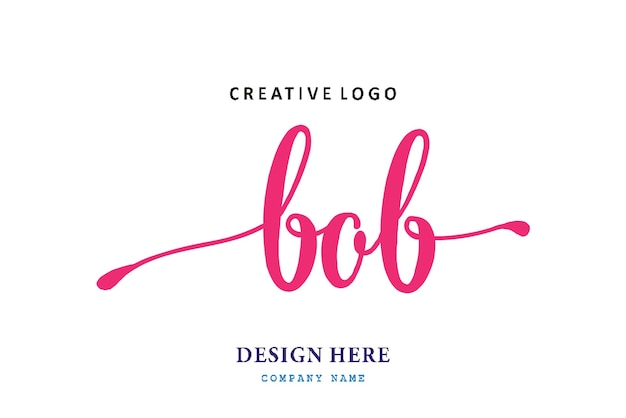 BOB lettering logo is simple easy to understand and authoritative