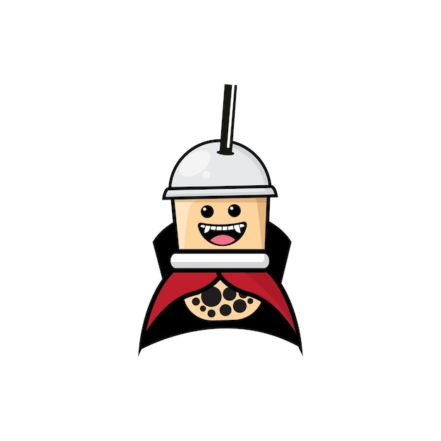 Boba Dracula Cute Icon Design