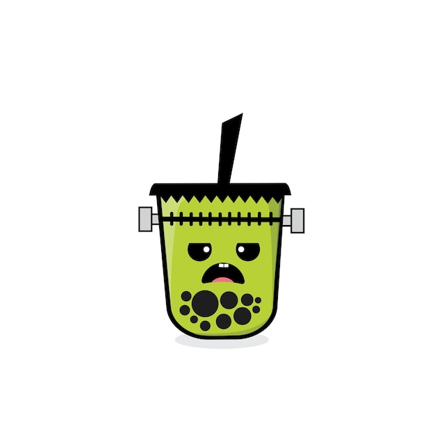 Boba Frakenstein Cute Icon Design