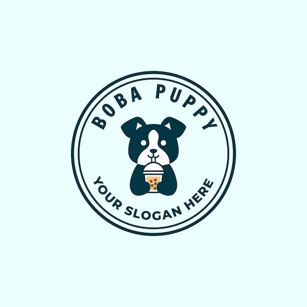 Вектор Логотип boba puppy dog1751022