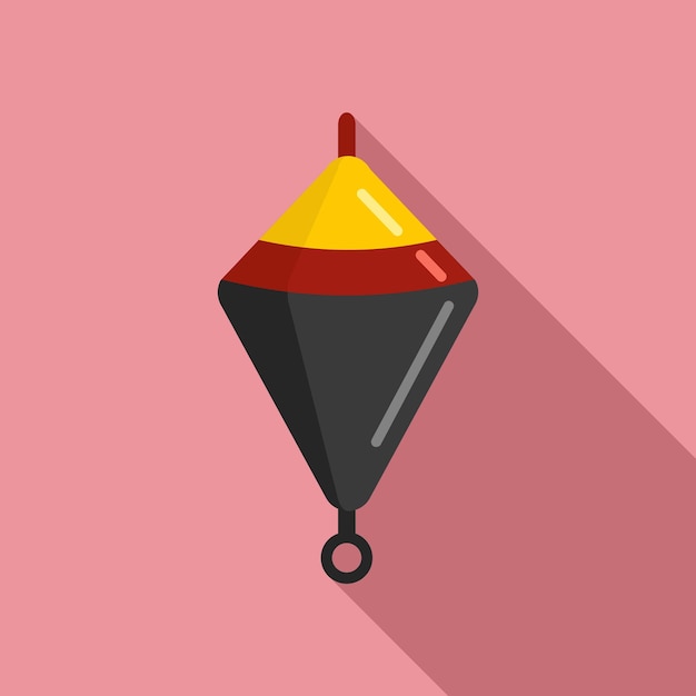 Bobber accessoire pictogram Vlakke afbeelding van bobber accessoire vector pictogram voor webdesign