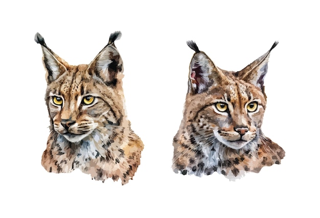 Bobcat clipart geïsoleerde vectorillustratie