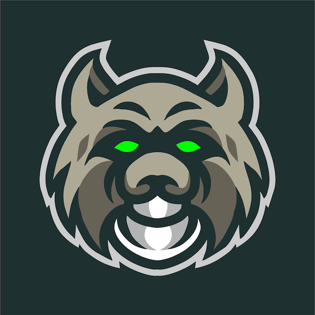 Bobcat hoofd mascotte gaming-logo