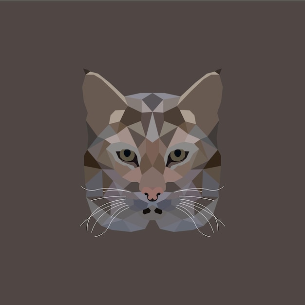 Vector the bobcat polygon illustration