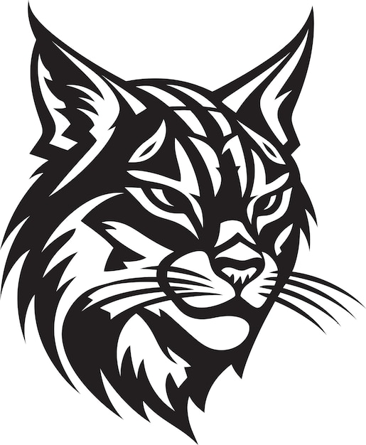 Vector bobcat vector design a fierce and beautiful wild cat vector bobcat a wild predator animal in a ve