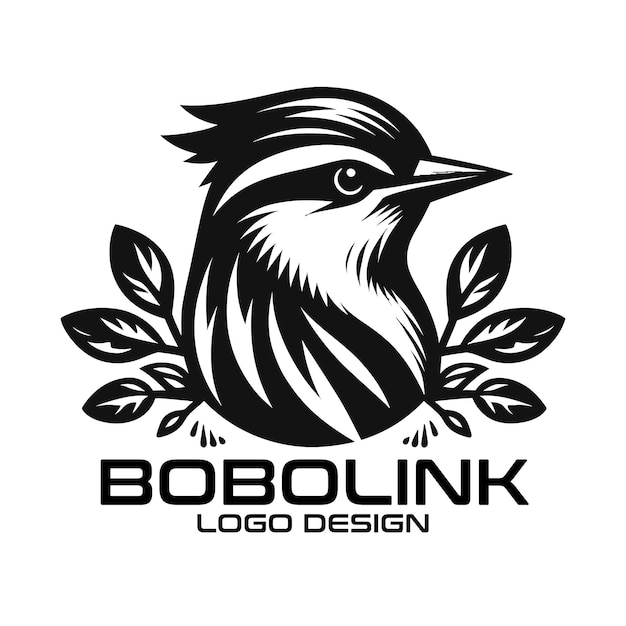 Вектор Дизайн логотипа bobolink bird vector