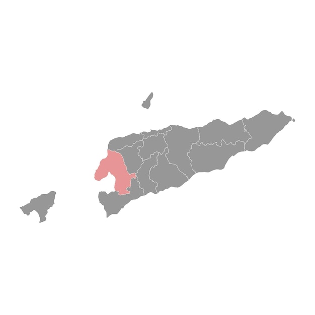 Bobonaro Municipality map administrative division of East Timor Vector illustration