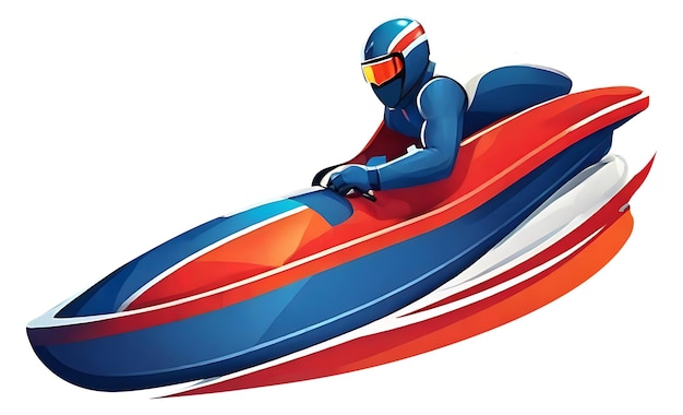 Vector bobsleigh sport logo