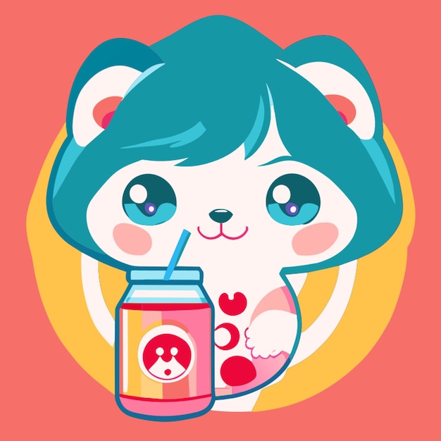 Vector bocca di donna che cola sangue vector illustration kawaii