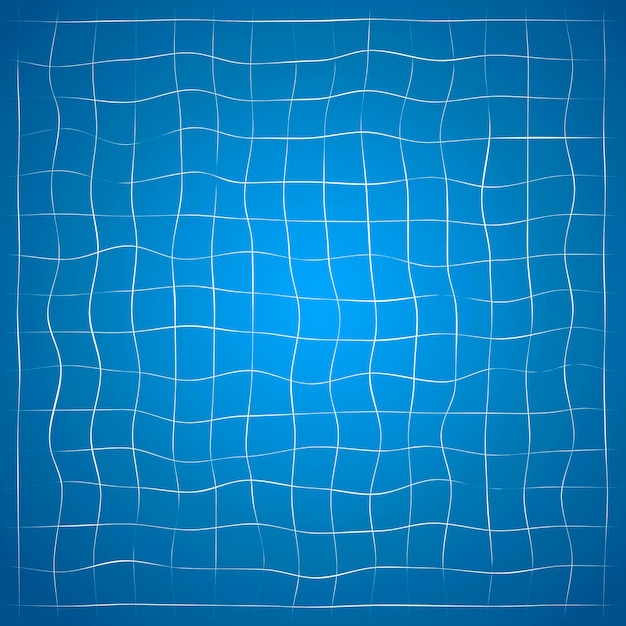 Bodem van het zwembad. transparant wateroppervlak. tegels in het zwembad. controleer patroon met vervormde lijnen.