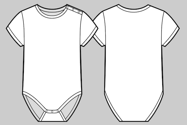 Bodisuit with short sleeves for baby girls and boys