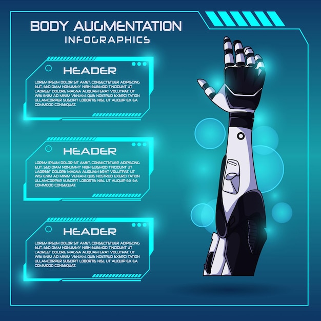 Body augmentation infographics template