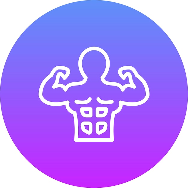 Vector body builder vector icon illustration of gym iconset