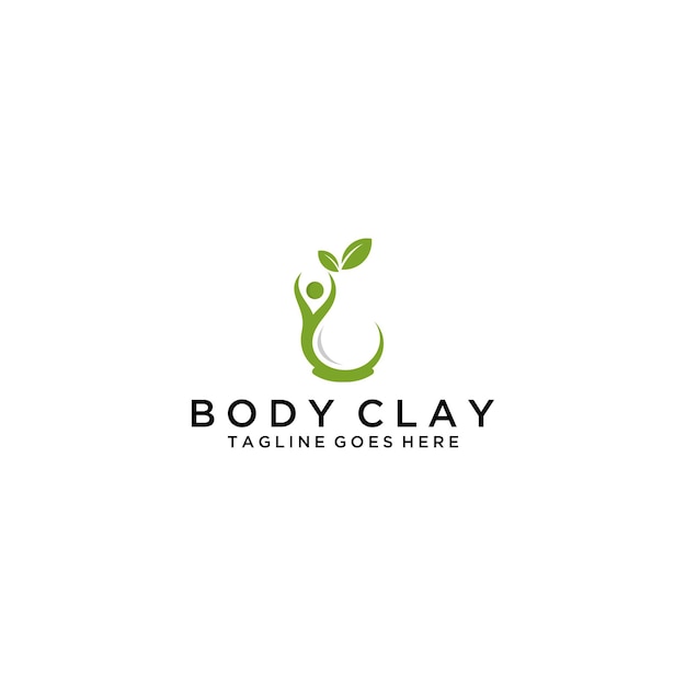 Body and clay natural logo sign design