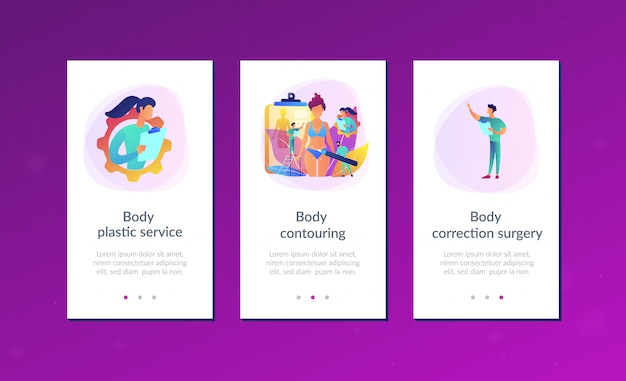 Body contouring app interface sjabloon.
