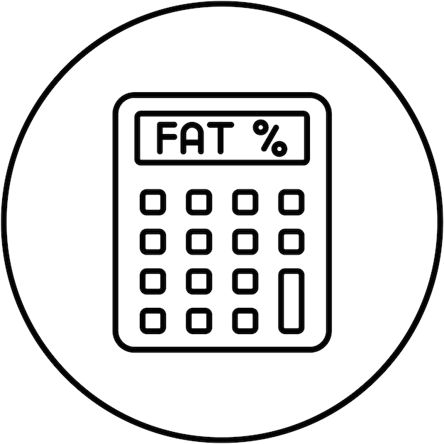 Body Fat Percentage icon vector image Can be used for Fitness at Home