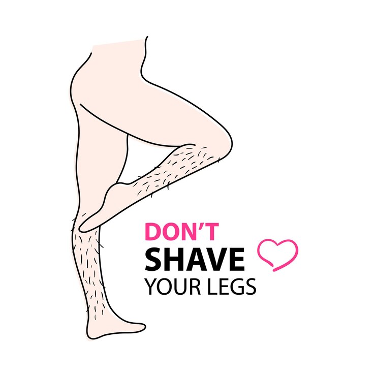 Vector body hair positive love your body feminism