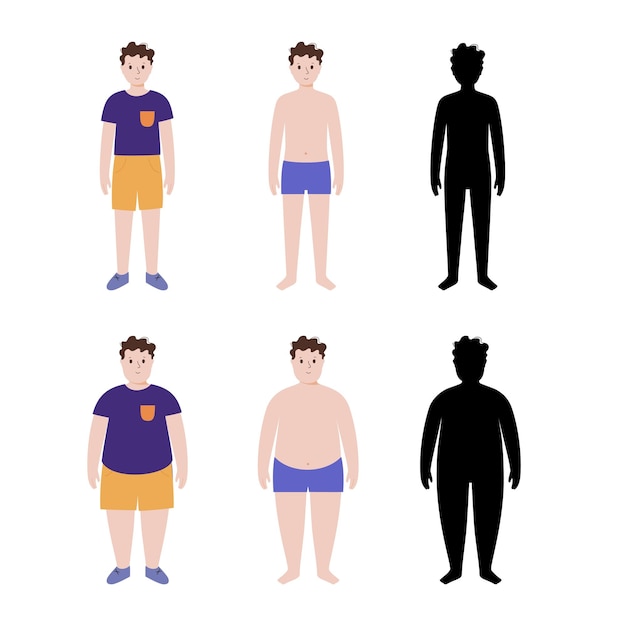 Vector body mass index kids