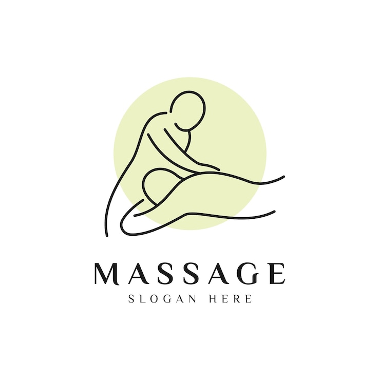 Vector body massage logo design vector icon illustratie