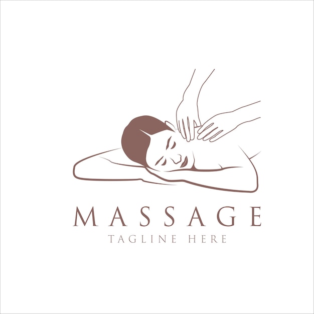 Vector body massage logo vector illustration