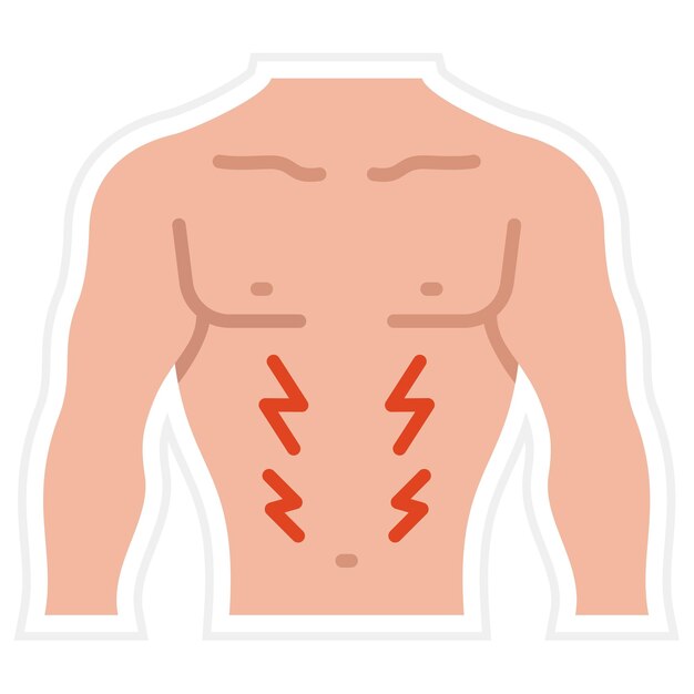 Vector body pain icon