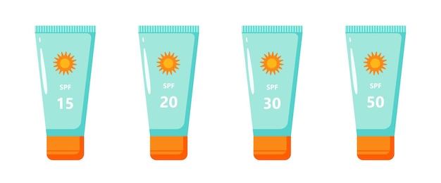 Body Sunscreen In Tube Set Spf 15203050 Cosmetics For Tanning