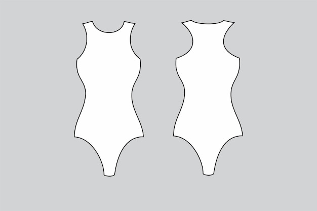 Vector body swimsuit vector swimsuit drawing tank tops bodysuits drawing