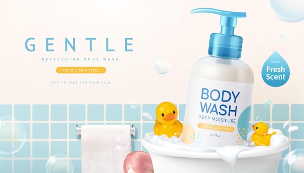 Body wash banner ad