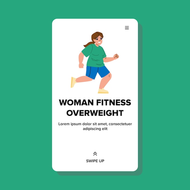body woman fitness overweight vector workout fat gym exercise sport female body woman fitness overweight web flat cartoon illustration