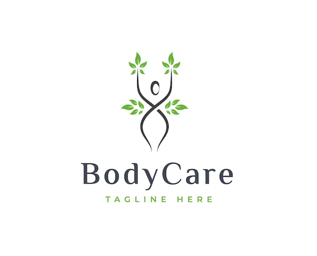 Body woman health minimalist logo design concept Line art style feminine vector illustrations