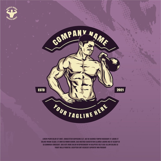 Vector bodybuilder fitness model illustration