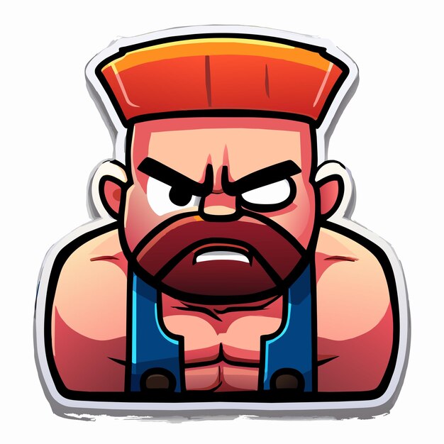 Vector bodybuilder gym man male fitness athlete hand drawn flat stylish cartoon sticker icon concept