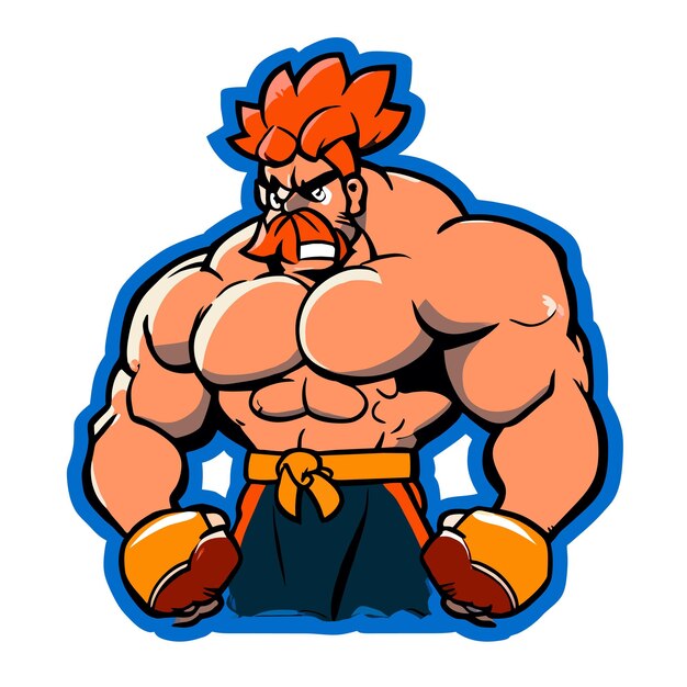 Vector bodybuilder gym man male fitness athlete hand drawn flat stylish cartoon sticker icon concept