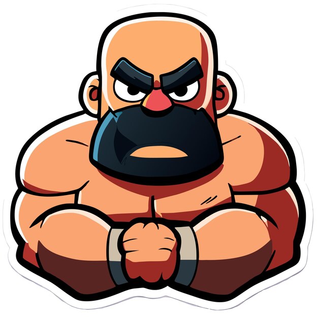 Vector bodybuilder gym man male fitness athlete hand drawn flat stylish cartoon sticker icon concept