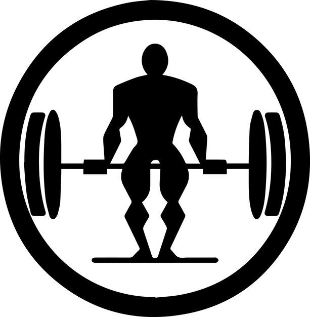 Bodybuilding logo vector silhouette illustration 5