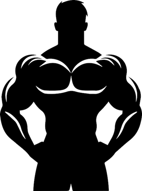 Vector bodybuilding logo vector silhouette illustration 9