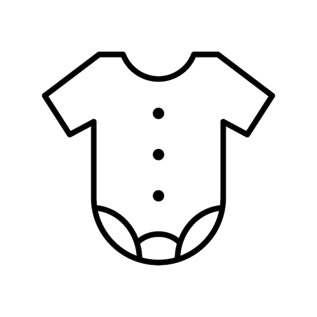 Vector bodysuit clothes for baby icon