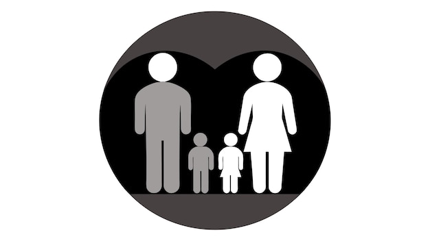 Boeiende Family Icon Vector Art Verhoog uw ontwerp met levendige symbolen