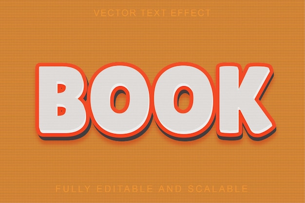 Vector boek 3d tekst effect