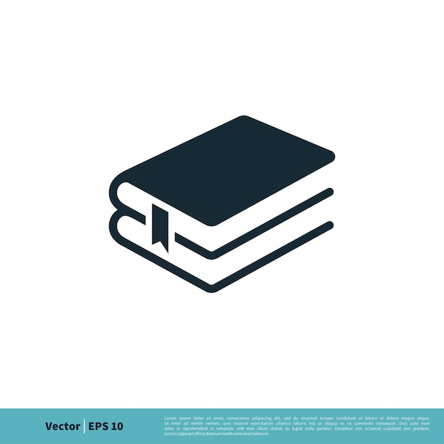 Vector boek briefpapier pictogram vector logo sjabloon illustratie ontwerp vector eps 10